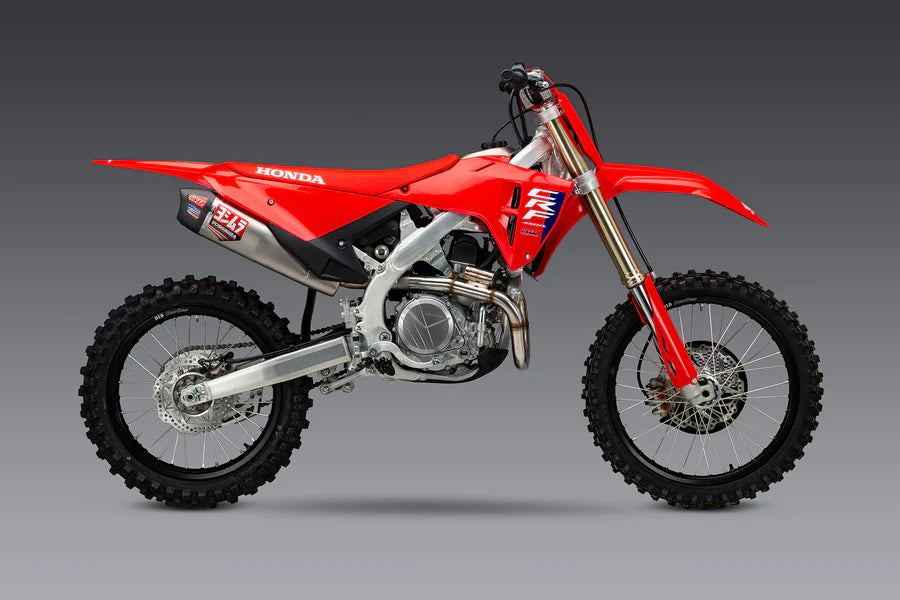 YOSHIMURA RS-12 STAINLESS FULL EXHAUST SYSTEM W / STAINLESS SILENCER, HONDA 25 CRF450R/25 CRF450RX