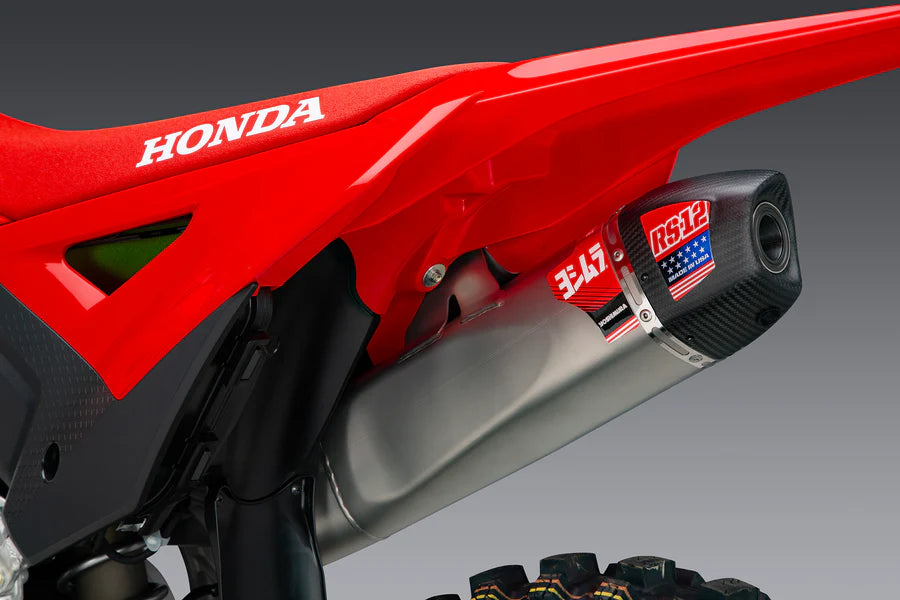 YOSHIMURA RS-12 STAINLESS FULL EXHAUST SYSTEM W / STAINLESS SILENCER, HONDA 25 CRF450R/25 CRF450RX