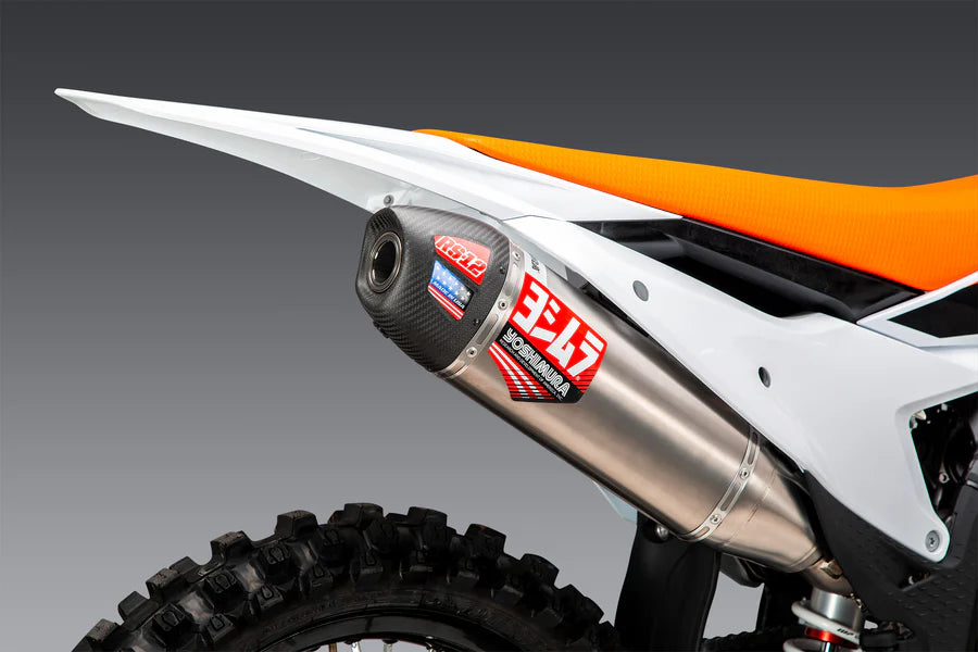 YOSHIMURA RS-12 FULL TITANIUM EXHAUST SYSTEM W / TITANIUM SILENCER, 23+KTM 450 SX/XC-F/ 23+HUSQVARNA FC/FX 450 / 24+GAS GAS MC/EX 450F