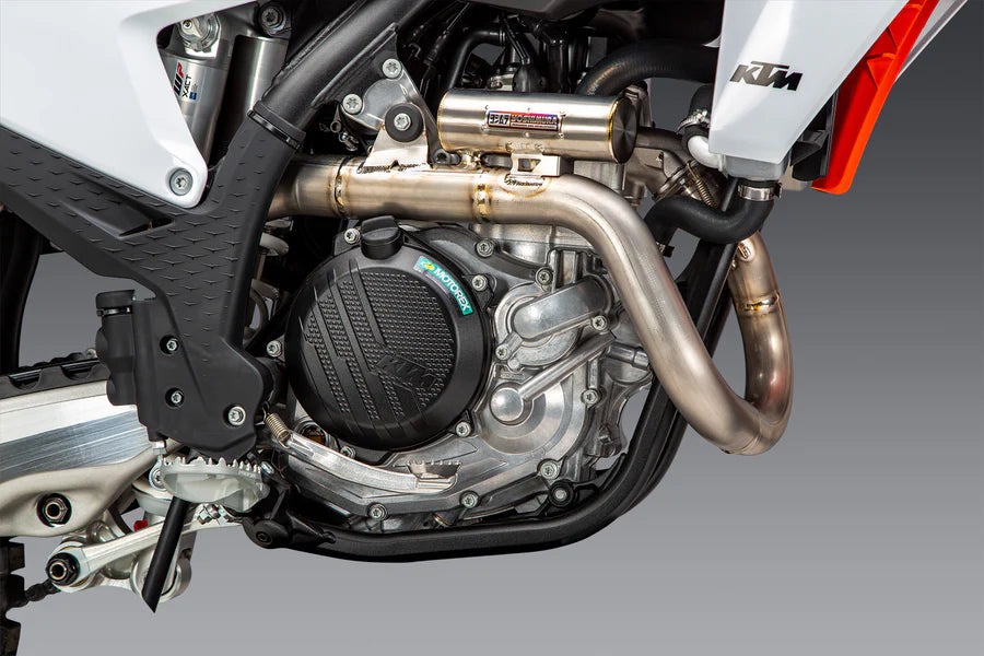 YOSHIMURA RS-12 FULL TITANIUM EXHAUST SYSTEM W / TITANIUM SILENCER, 23+KTM 450 SX/XC-F/ 23+HUSQVARNA FC/FX 450 / 24+GAS GAS MC/EX 450F