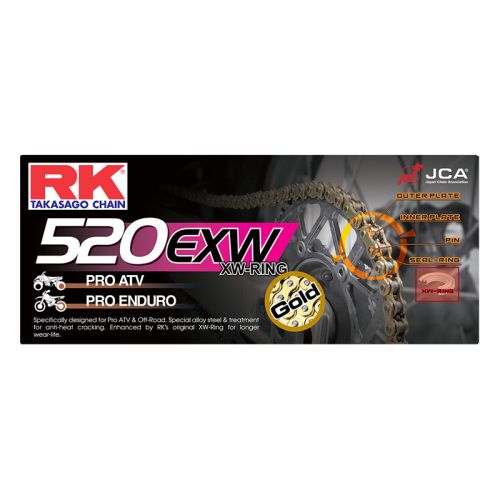 RK 520EXW GOLD X-RING SEALED CHAIN