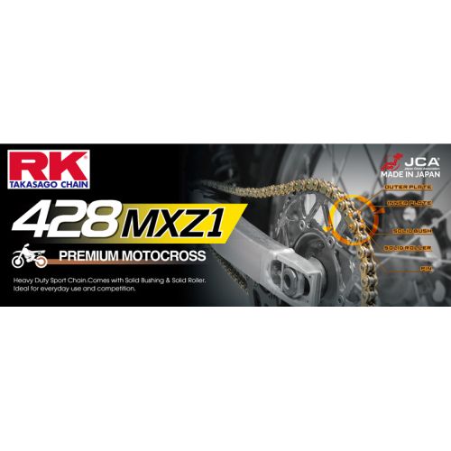 RK 428MXZ1 GOLD NON-SEALED MOTOCROSS CHAIN