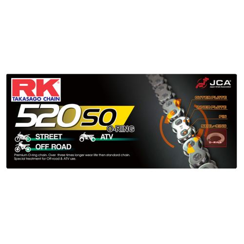 RK 520SO RAW STEEL O-RING SEALED CHAIN