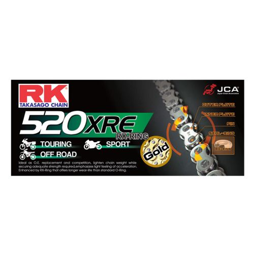 RK 520XRE GOLD X-RING SEALED CHAIN